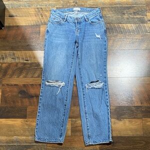 Women's Blue Distressed 90s straight Pacsun Jeans